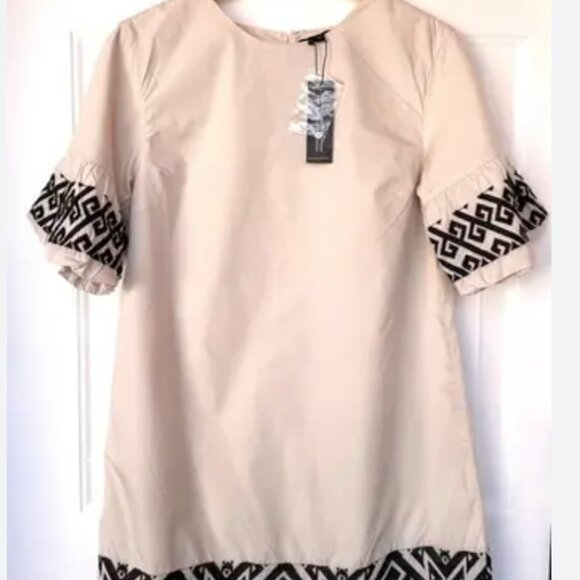 Banana Republic Embroidered-Sleeve Mini Dress (NWT) - Picture 2 of 5